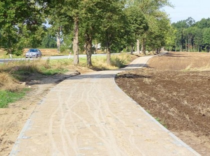 Zdjęcie przedstawiające gotową drogę gminną Łupawa – Maczkowo z innego ujęcia